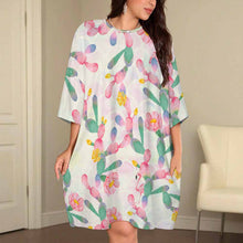 Charger l&#39;image dans la galerie, Robe pyjama t-shirt grande taille pour femme, grandes tailles LM475 personnalisé avec photo texte prénom (conception une image)
