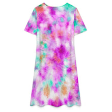 Charger l&#39;image dans la galerie, Robe chemise femme F77Q robe à manches courtes personnalisé avec photo texte prénom (conception une image)
