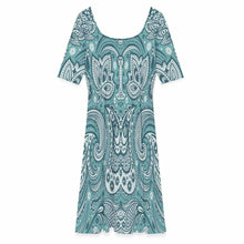 Charger l&#39;image dans la galerie, Robe d&#39;été élégante pour femme F25Q robe trapèze à manches 1/2 personnalisé avec photo texte prénom
