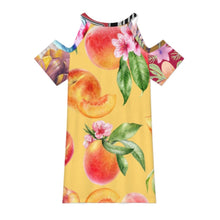 Charger l&#39;image dans la galerie, Robe t-shirt femme col V ANQ avec DÉCOUPE sur la manche personnalisée avec prénom motif texte (conception multi-images)
