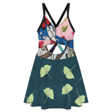 Charger l'image dans la galerie, Col en V dos à nouer, dos ouvert Maillot de bain Bikini 1 pièce pour femme SDS513 personnalisé avec photo texte prénom (conception multi-images)
