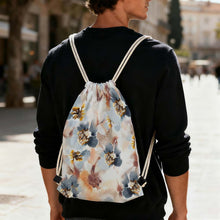 Charger l&#39;image dans la galerie, Sac à dos à cordon en toile XB0604196 personnalisée avec prénom motif texte
