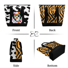 Charger l'image dans la galerie, Sac de courses isotherme grande capacité XB0601064 personnalisée avec prénom motif texte (conception multi-images)
