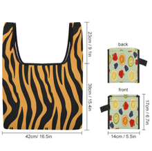 Charger l&#39;image dans la galerie, Sac pliable / Cabas de courses pliable XB0601017 personnalisée avec prénom motif texte (conception multi-images)
