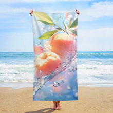Charger l&#39;image dans la galerie, Serviette de plage grande taille en velours double face 160 x 80 cm personnalisé avec photo texte prénom
