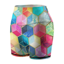 Charger l&#39;image dans la galerie, Shorts de yoga sport pour femmes Y10A personnalisés avec photo texte motif (conception multi-images)
