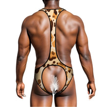 Charger l&#39;image dans la galerie, Sous-vêtement sexy une pièce pour homme SDSQQ001 personnalisée avec prénom motif texte (conception multi-images)
