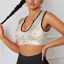 Charger l&#39;image dans la galerie, Soutien-gorge de sport femme yoga crop top push up top YJ053 personnalisé avec photo texte logo (conception une image)
