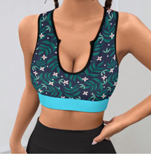 Charger l&#39;image dans la galerie, Soutien-gorge de sport push up yoga femme YJ053 personnalisé avec photo texte motif (conception multi-images)
