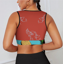 Charger l&#39;image dans la galerie, Soutien-gorge de sport push up yoga femme YJ053 personnalisé avec photo texte motif (conception multi-images)
