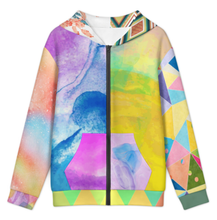 Charger l&#39;image dans la galerie, Sweat-shirt à capuche zippé pour adolescent LM516 personnalisée avec prénom motif texte (conception multi-images)
