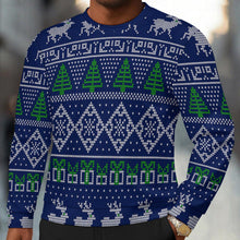 Charger l&#39;image dans la galerie, Sweat-shirt à manches longues pour homme C20H personnalisé avec photo texte prénom (conception une image)
