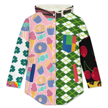 Charger l'image dans la galerie, Sweat à capuche double couche en peluche pour femme MWL507 personnalisée avec prénom motif texte (conception multi-images)
