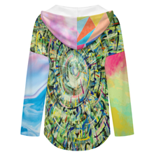 Charger l&#39;image dans la galerie, Sweat à capuche manches longues col V femme C19H personnalisée avec prénom motif texte (conception multi-images)
