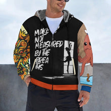 Charger l&#39;image dans la galerie, Sweatshirt à capuche en polaire entièrement zippé pour hommes WZIP personnalisée avec prénom motif texte (conception multi-images)

