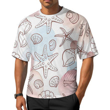 Charger l&#39;image dans la galerie, T-shirt ample pur coton épaules tombantes et manches mi-longues S28T personnalisé avec photo texte prénom
