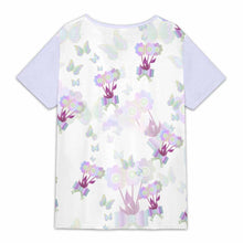 Charger l&#39;image dans la galerie, T-shirt d&#39;été à col incliné boutonné pour femme XVK coupe décontractée manches courtes personnalisé avec photo texte prénom (conception une image)
