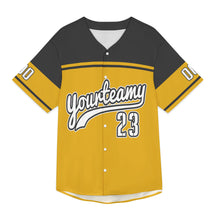 Charger l&#39;image dans la galerie, T-shirt de baseball boutonné à manches courtes pour hommes TSYX personnalisé avec photo texte prénom (conception une image)
