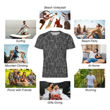 Charger l&#39;image dans la galerie, T-shirt tee shirt homme imprimé allover OMDT01 personnalisé avec photo texte prénom (conception une image)
