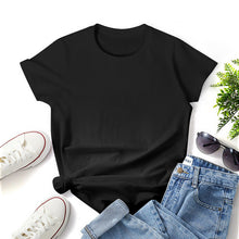 Charger l&#39;image dans la galerie, T-shirt tee shirt personnalisé à manches courtes pour femmes (impression sur le dos)
