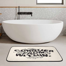 Charger l&#39;image dans la galerie, Tapis de sol antidérapants en velours corail pour cuisine salle de bain avec trait noir personnalisé avec photo motif texte
