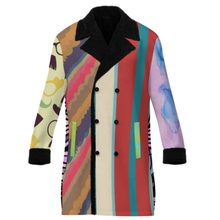 Charger l&#39;image dans la galerie, Trench-coat croisé pour homme avec col costume MWL510 personnalisée avec prénom motif texte (conception multi-images)
