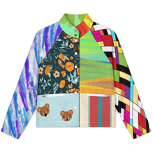 Charger l&#39;image dans la galerie, Veste col montant femme LM552 personnalisée avec prénom motif texte (conception multi-images)
