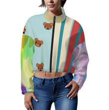 Charger l&#39;image dans la galerie, Veste courte à capuche en polaire pour femme MWL476 personnalisée avec prénom motif texte (conception une image)
