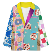 Charger l'image dans la galerie, Veste de costume formelle pour homme Z34W personnalisée avec prénom motif texte (conception multi-images)
