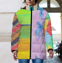 Charger l&#39;image dans la galerie, Veste matelassée en coton pour femme avec fermeture éclair MWL516 personnalisée avec prénom motif texte (conception multi-images)
