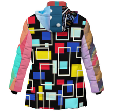 Charger l&#39;image dans la galerie, Veste matelassée en coton pour femme avec fermeture éclair MWL516 personnalisée avec prénom motif texte (conception multi-images)
