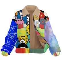 Charger l&#39;image dans la galerie, Veste zippée double pour femme MWL523 personnalisée avec prénom motif texte (conception multi-images)
