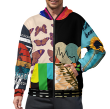 Charger l&#39;image dans la galerie, Veste pull à capuche homme manches longues sweat zippé à capuche WY14 personnalisée avec prénom motif texte (conception multi-images)
