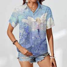 Charger l'image dans la galerie, Chemise Coton Personnalisable Col Poche Manches Courtes Femme
