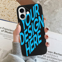 Charger l&#39;image dans la galerie, Étui de protection pour téléphone portable Apple iPhone 16 série en cuir TPU personnalisé avec photo texte prénom
