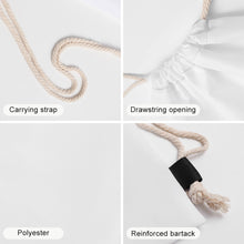 Charger l&#39;image dans la galerie, Sac à dos à cordon en toile XB0604196 personnalisée avec prénom motif texte

