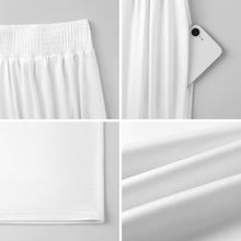 Charger l'image dans la galerie, Pantalon Large Femme Taille Haute Smockée — Personnalisable par Impression
