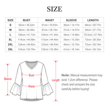 Charger l&#39;image dans la galerie, Blouse Femme à Volants Personnalisable | Haut Col V Manches Évasées
