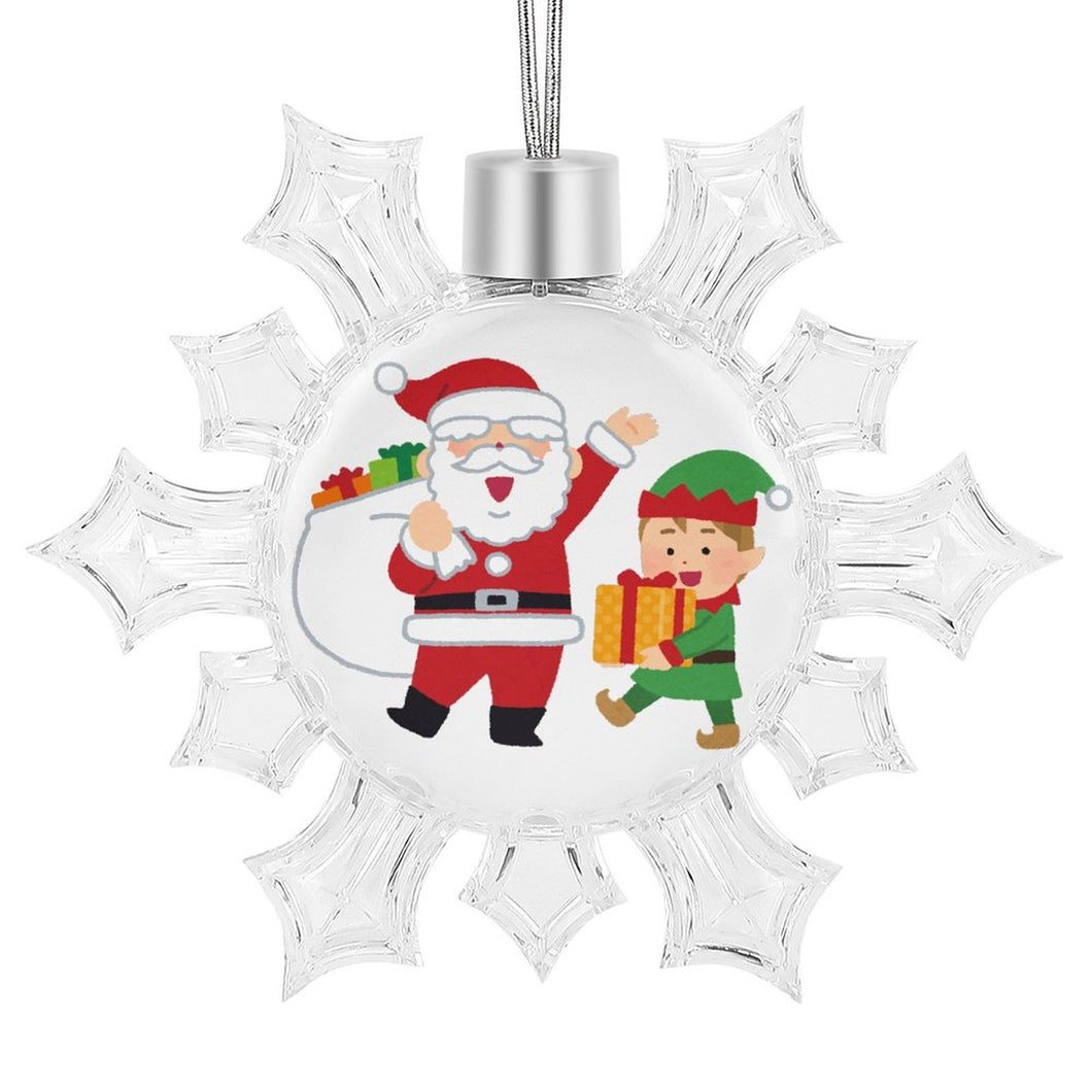 Ornement Flocon de Neige Personnalisé | Votre Photo au Cœur du Givre