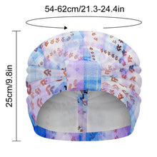 Charger l'image dans la galerie, Elastic Headscarf Hat Geometric, Dreamy, Blue-violet Style 25cm
