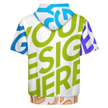 Charger l&#39;image dans la galerie, Sweat à capuche à manches courtes LM250 pour femme et homme personnalisée avec prénom motif texte (conception multi-images)
