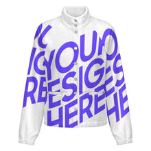 Charger l&#39;image dans la galerie, Sweat-shirt femme col montant LM552 personnalisé avec photo texte prénom (conception une image)
