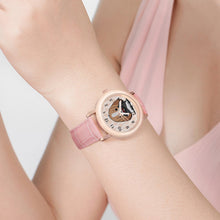 Charger l'image dans la galerie, Montre Femme Personnalisable Cuir Rose | Cadran Photo Sur-Mesure
