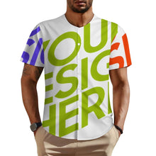 Charger l&#39;image dans la galerie, Chemise sans col à manches courtes pour homme LM018 chemise grand-père classique personnalisée avec prénom motif texte (conception multi-images)
