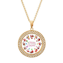 Charger l'image dans la galerie, Collier Photo Personnalisé Strass Iced-Out | Pendentif Cristal Rond
