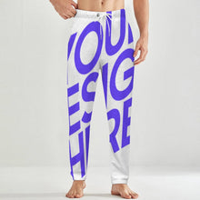 Charger l&#39;image dans la galerie, Pantalon de pyjama ample en peluche pour homme LM071 personnalisé avec photo texte prénom (conception une image)

