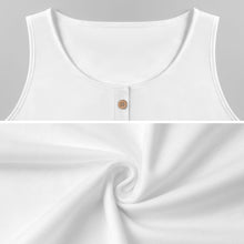 Charger l'image dans la galerie, Débardeur Col Carré Boutonnière Personnalisable — Tissu Effet Coton du S au 3XL
