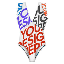 Charger l'image dans la galerie, Maillot de bain une pièce à manches volantées pour femme SDS507 personnalisé avec photo texte prénom (conception multi-images)
