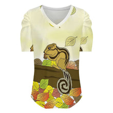 Charger l&#39;image dans la galerie, T-Shirt Femme Manches Bouffantes Personnalisé | Haut Chic &amp; Romantique
