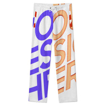 Charger l&#39;image dans la galerie, Pantalon de pyjama ample en peluche pour femme LM072 personnalisée avec prénom motif texte (conception multi-images)
